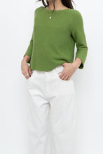 Load image into Gallery viewer, Vintage x MAXMARA WEEKEND Green Cropped Cotton Sweater (XS, S)