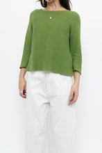 Load image into Gallery viewer, Vintage x MAXMARA WEEKEND Green Cropped Cotton Sweater (XS, S)