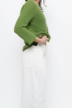 Load image into Gallery viewer, Vintage x MAXMARA WEEKEND Green Cropped Cotton Sweater (XS, S)