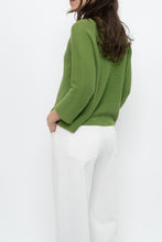 Load image into Gallery viewer, Vintage x MAXMARA WEEKEND Green Cropped Cotton Sweater (XS, S)