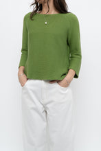 Load image into Gallery viewer, Vintage x MAXMARA WEEKEND Green Cropped Cotton Sweater (XS, S)