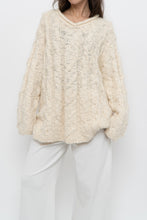 Load image into Gallery viewer, Vintage x Cream Textured Wool Knit Sweater Dress (XS-M)