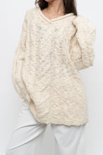 Load image into Gallery viewer, Vintage x Cream Textured Wool Knit Sweater Dress (XS-M)