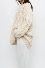Load image into Gallery viewer, Vintage x Cream Textured Wool Knit Sweater Dress (XS-M)