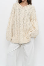 Load image into Gallery viewer, Vintage x Cream Textured Wool Knit Sweater Dress (XS-M)