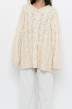 Load image into Gallery viewer, Vintage x Cream Textured Wool Knit Sweater Dress (XS-M)