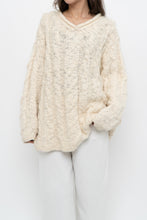 Load image into Gallery viewer, Vintage x Cream Textured Wool Knit Sweater Dress (XS-M)