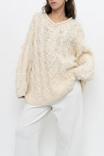 Load image into Gallery viewer, Vintage x Cream Textured Wool Knit Sweater Dress (XS-M)