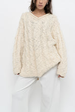 Load image into Gallery viewer, Vintage x Cream Textured Wool Knit Sweater Dress (XS-M)