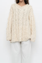 Load image into Gallery viewer, Vintage x Cream Textured Wool Knit Sweater Dress (XS-M)