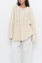 Load image into Gallery viewer, Vintage x Cream Textured Wool Knit Sweater Dress (XS-M)