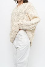 Load image into Gallery viewer, Vintage x Cream Textured Wool Knit Sweater Dress (XS-M)
