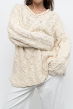 Load image into Gallery viewer, Vintage x Cream Textured Wool Knit Sweater Dress (XS-M)