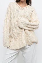 Load image into Gallery viewer, Vintage x Cream Textured Wool Knit Sweater Dress (XS-M)