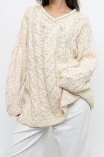 Load image into Gallery viewer, Vintage x Cream Textured Wool Knit Sweater Dress (XS-M)