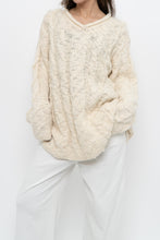 Load image into Gallery viewer, Vintage x Cream Textured Wool Knit Sweater Dress (XS-M)