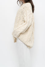 Load image into Gallery viewer, Vintage x Cream Textured Wool Knit Sweater Dress (XS-M)