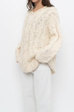 Load image into Gallery viewer, Vintage x Cream Textured Wool Knit Sweater Dress (XS-M)
