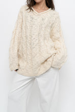 Load image into Gallery viewer, Vintage x Cream Textured Wool Knit Sweater Dress (XS-M)