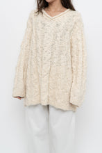 Load image into Gallery viewer, Vintage x Cream Textured Wool Knit Sweater Dress (XS-M)