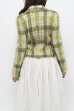 Load image into Gallery viewer, Vintage x Green Plaid Mohair Cropped Blazer (S, M)