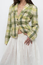 Load image into Gallery viewer, Vintage x Green Plaid Mohair Cropped Blazer (S, M)