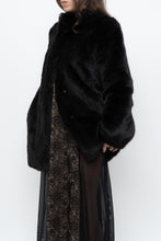 Load image into Gallery viewer, BABATON x Black Faux Fur Dress Coat (XS, S)
