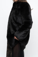 Load image into Gallery viewer, BABATON x Black Faux Fur Dress Coat (XS, S)