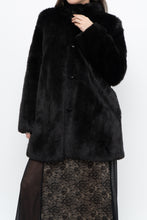Load image into Gallery viewer, BABATON x Black Faux Fur Dress Coat (XS, S)