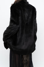 Load image into Gallery viewer, BABATON x Black Faux Fur Dress Coat (XS, S)