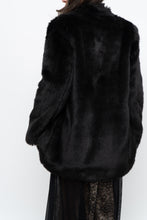 Load image into Gallery viewer, BABATON x Black Faux Fur Dress Coat (XS, S)