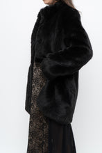 Load image into Gallery viewer, BABATON x Black Faux Fur Dress Coat (XS, S)