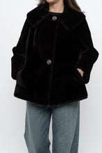 Load image into Gallery viewer, Vintage x Deep Brown Cropped Fur Jacket (XS, S)