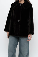Load image into Gallery viewer, Vintage x Deep Brown Cropped Fur Jacket (XS, S)