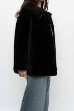 Load image into Gallery viewer, Vintage x Deep Brown Cropped Fur Jacket (XS, S)