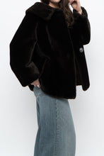 Load image into Gallery viewer, Vintage x Deep Brown Cropped Fur Jacket (XS, S)