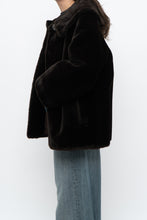 Load image into Gallery viewer, Vintage x Deep Brown Cropped Fur Jacket (XS, S)