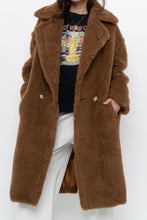 Load image into Gallery viewer, Modern x Teddybear Faux Fur Camel Trench (XS-M)