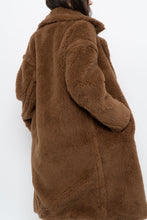 Load image into Gallery viewer, Modern x Teddybear Faux Fur Camel Trench (XS-M)
