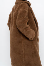 Load image into Gallery viewer, Modern x Teddybear Faux Fur Camel Trench (XS-M)