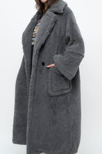 Load image into Gallery viewer, Modern x Grey Faux Fur Teddy Trench (XS-M)