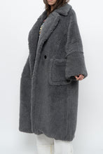 Load image into Gallery viewer, Modern x Grey Faux Fur Teddy Trench (XS-M)
