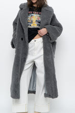Load image into Gallery viewer, Modern x Grey Faux Fur Teddy Trench (XS-M)
