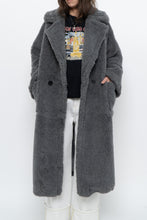 Load image into Gallery viewer, Modern x Grey Faux Fur Teddy Trench (XS-M)