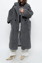 Load image into Gallery viewer, Modern x Grey Faux Fur Teddy Trench (XS-M)