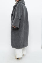 Load image into Gallery viewer, Modern x Grey Faux Fur Teddy Trench (XS-M)