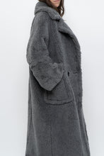 Load image into Gallery viewer, Modern x Grey Faux Fur Teddy Trench (XS-M)