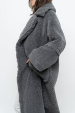 Load image into Gallery viewer, Modern x Grey Faux Fur Teddy Trench (XS-M)