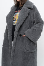 Load image into Gallery viewer, Modern x Grey Faux Fur Teddy Trench (XS-M)
