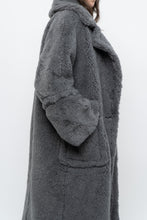 Load image into Gallery viewer, Modern x Grey Faux Fur Teddy Trench (XS-M)